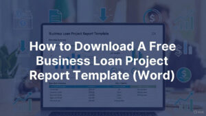 Free Business Loan Project Report Template (Word)